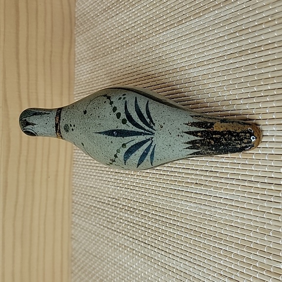 Vintage Tonala Clay Mexican Folk Art Pottery Tall Pheasant Bird - Picture 5 of 12